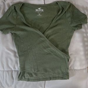 Olive Green Hollister Baby tee